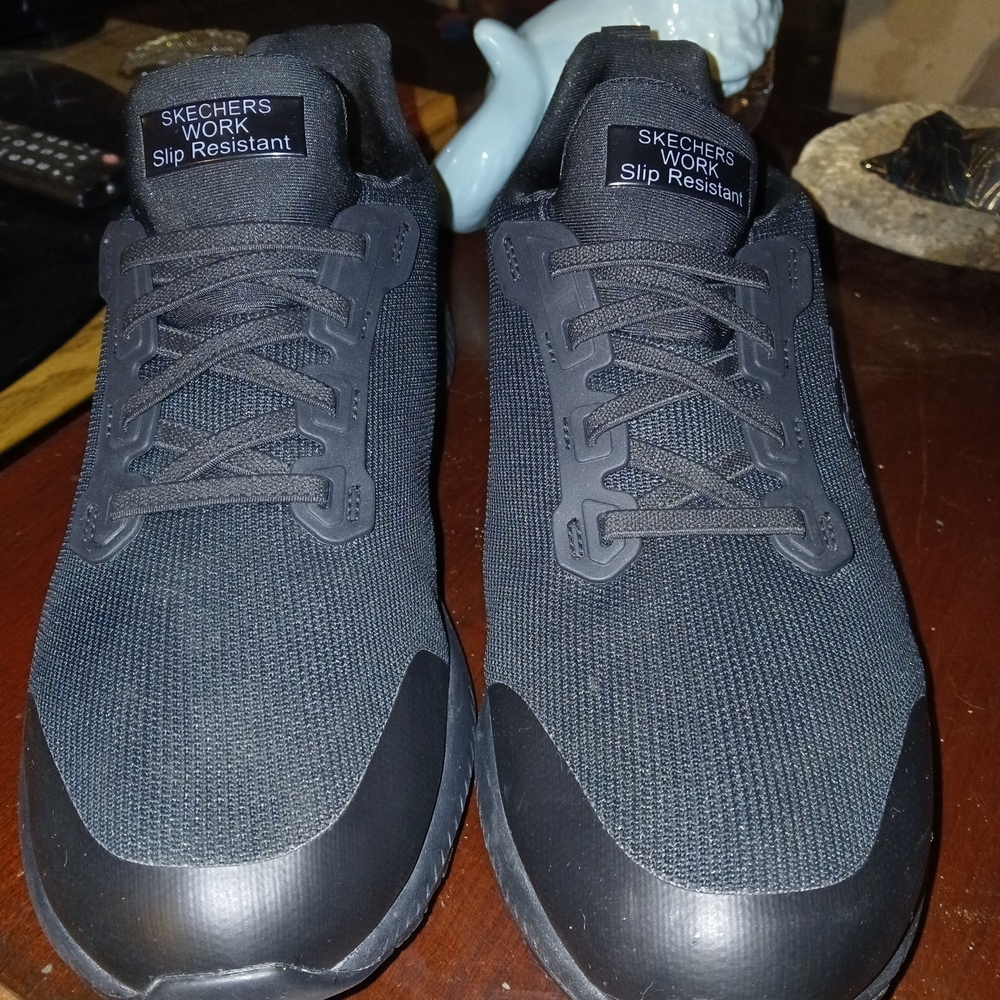 Skechers Men's Black Slip-On Sneakers - Picture 2 of 5
